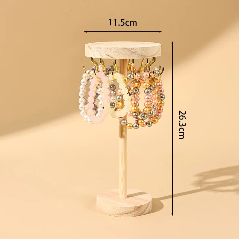 Présentoir Bois Rotatif Tour Collier Bracelet
