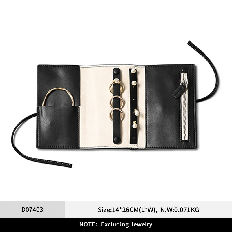 Mallette Bijoux Cuir Voyage Compact Rouleau