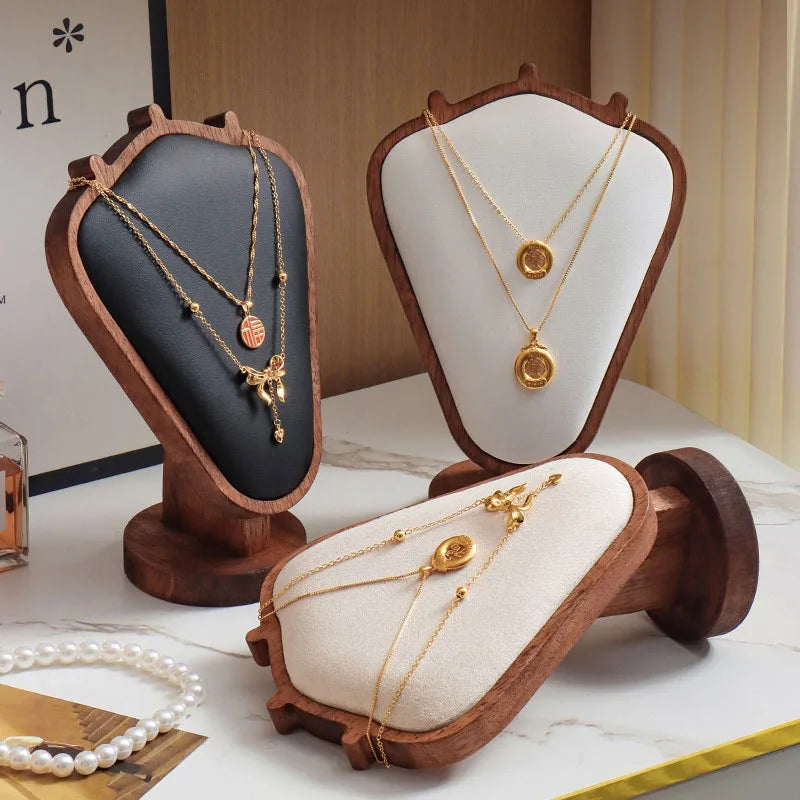 Présentoir de Comptoir Collier Métal Velours