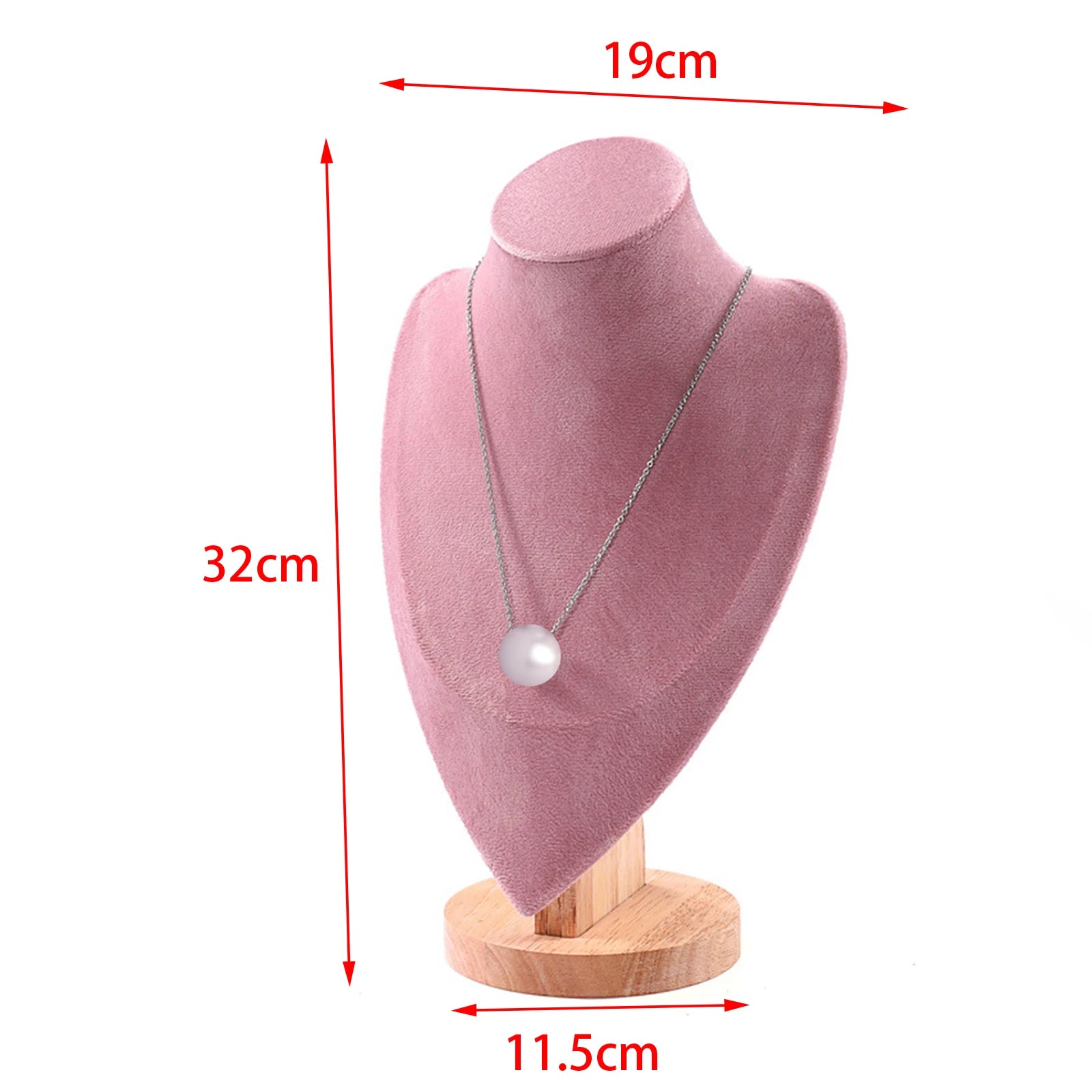 Buste Collier Velours Élégant Vitrine Bijoux