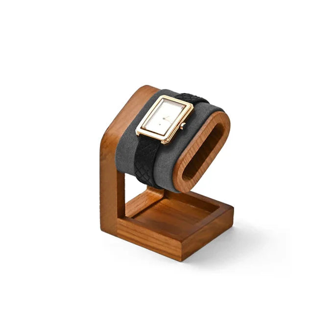 Présentoir Montre Bois Massif Simple Double Tiroir