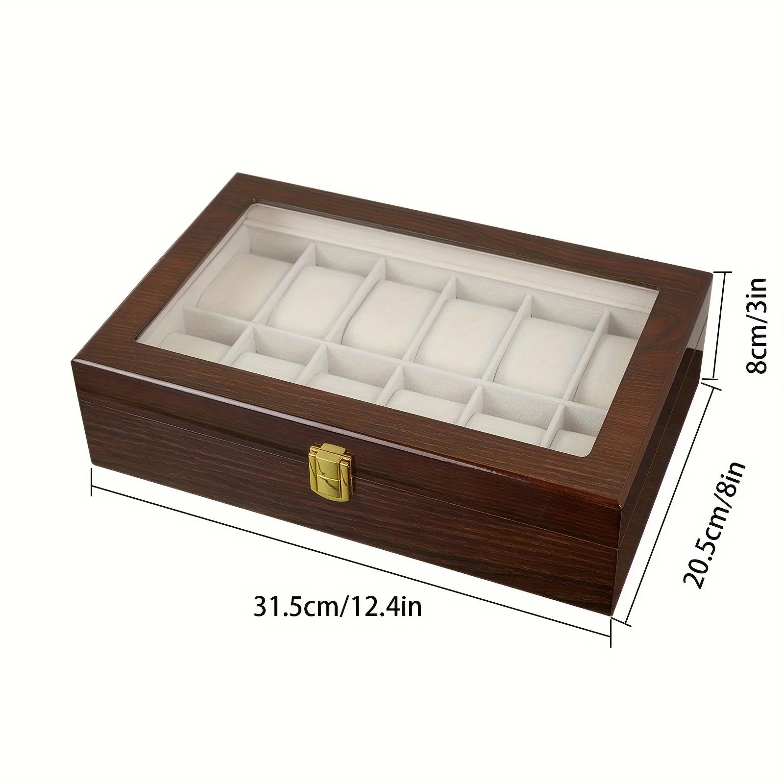Boîte Montres Bois Laqué 6 à 12 Emplacements Coffret