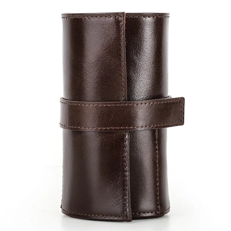 Etui Montre Cuir Enroulable 6 Places Voyage
