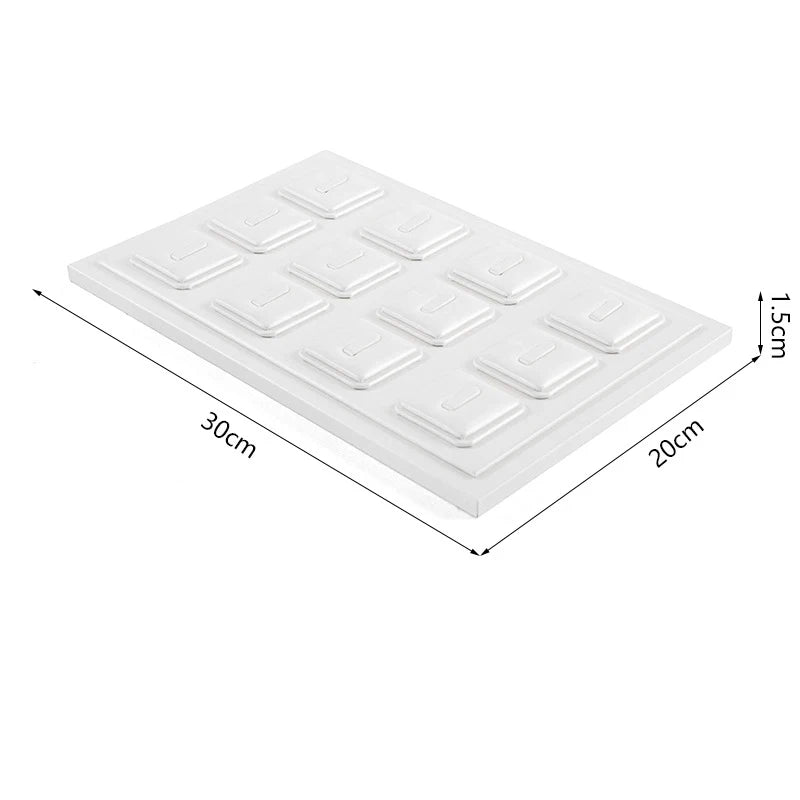 Présentoir Bijoux Cuir Blanc Multifonction