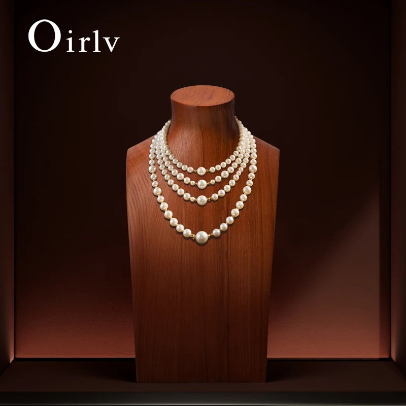 Buste Collier Bois Massif Présentoir