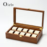 Boite Montre Cuir 10 Emplacements Multifonction Vitrine