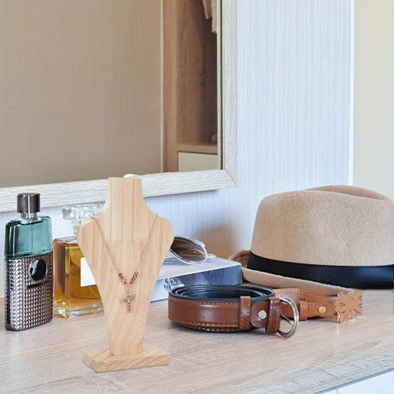 Présentoir Collier Bois Massif Vertical Détachable