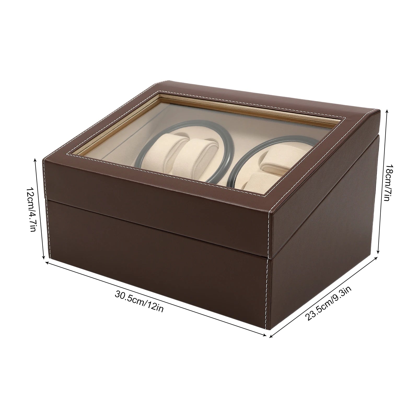 Coffre Fort Montre Cuir Remontoir Automatique Rotatif