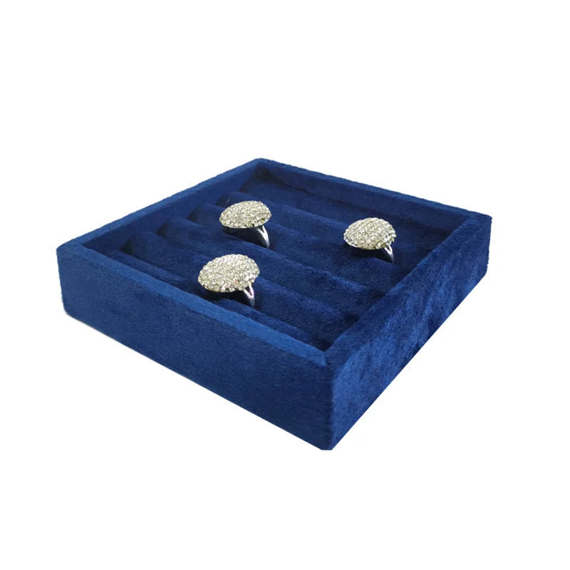 Plateau Bagues Velours Doux Organisateur Vitrine