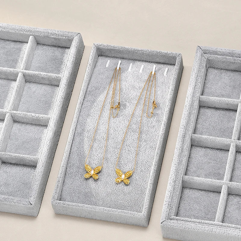Plateau Bijoux Velours Empilable Doux Tendance