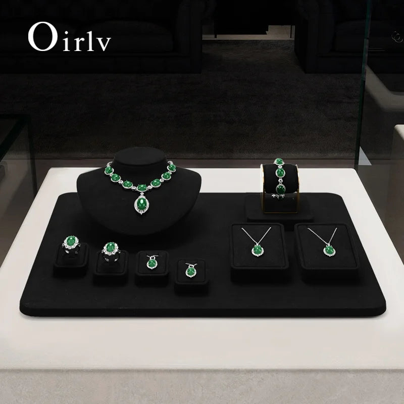 Présentoir Bijoux Velours Noir Buste Modulable