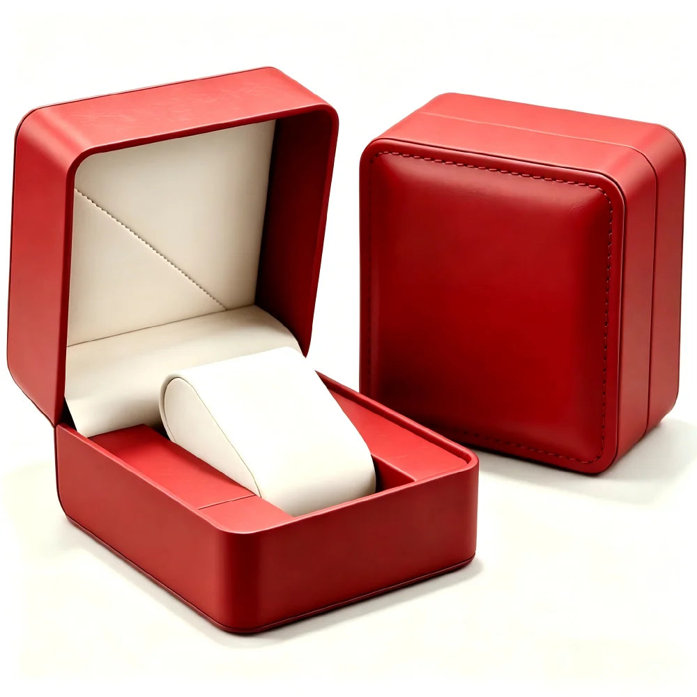 Étui Montre Cuir PU Coussin Coffret Cadeau
