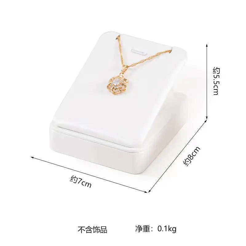 Buste Bijoux Cuir Blanc Mannequin Multifonction