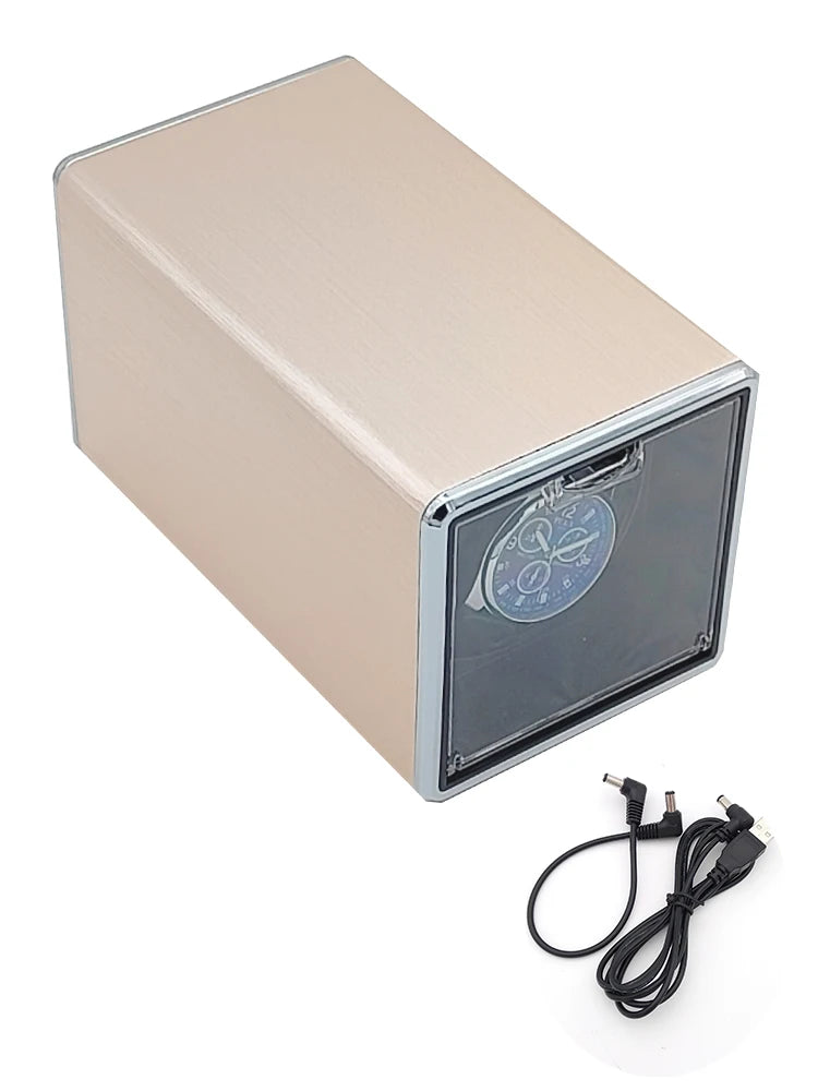 Remontoir Montre Métal Cuir USB Batterie