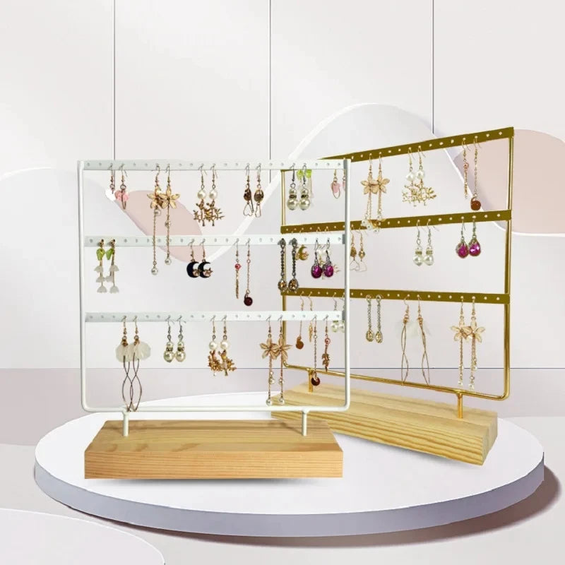 Présentoir Boucles d'Oreilles Métal Grille Vitrine