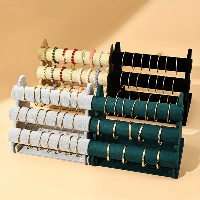 Présentoir Bois 3 Niveaux Bracelet Perles