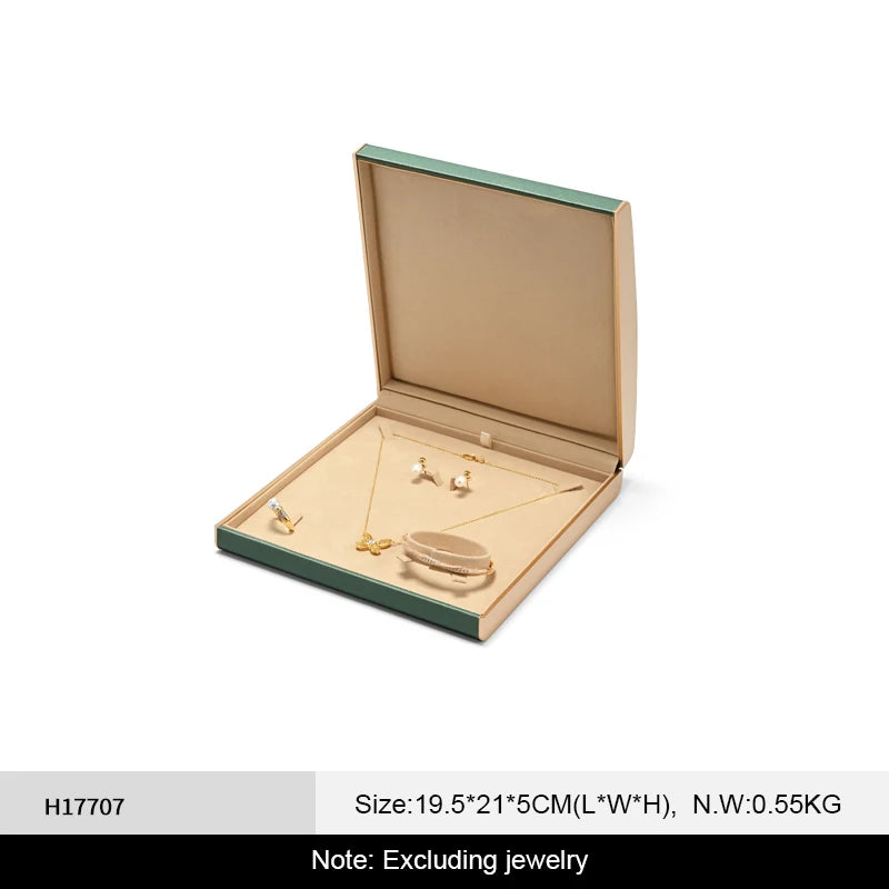 Boite Bijoux Cuir Bague Collier Mariage Premium