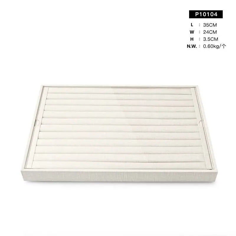 Plateau Bijoux Cuir Multi-fonction Beige