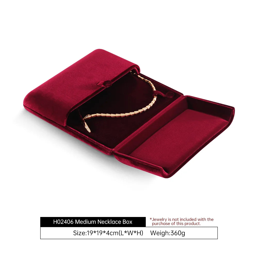 Boîte Collier Velours Pendentif Grande Présentation