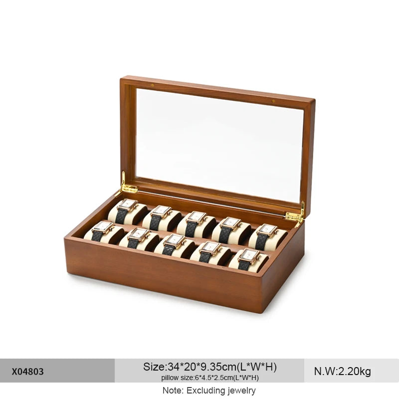 Coffre Fort Montre Bois 10 Emplacements Luxe