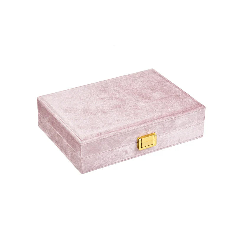 Boîte à Bijoux Velours Bois Voyage Femme
