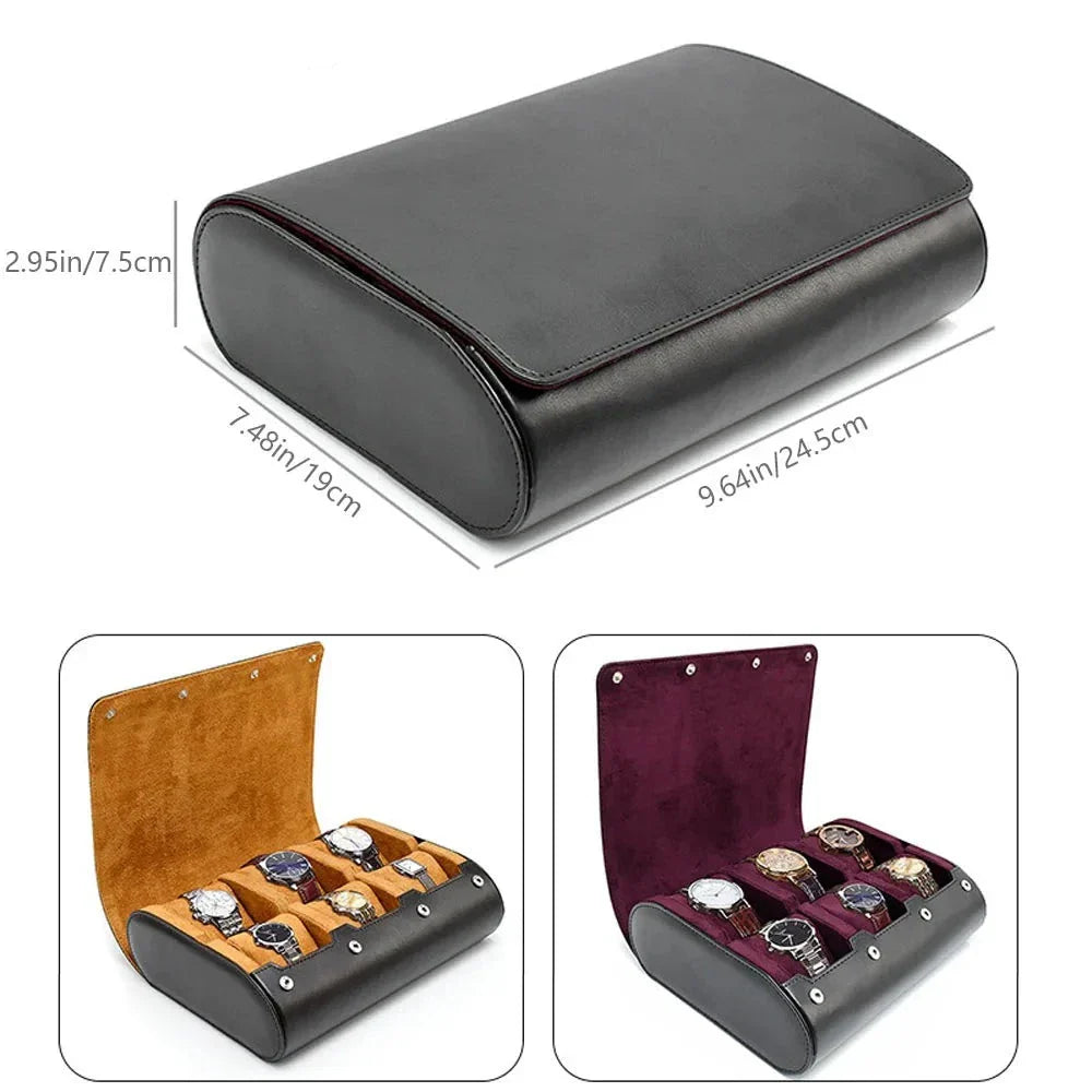Etui Montre Homme Cuir 6 Places Voyage Premium