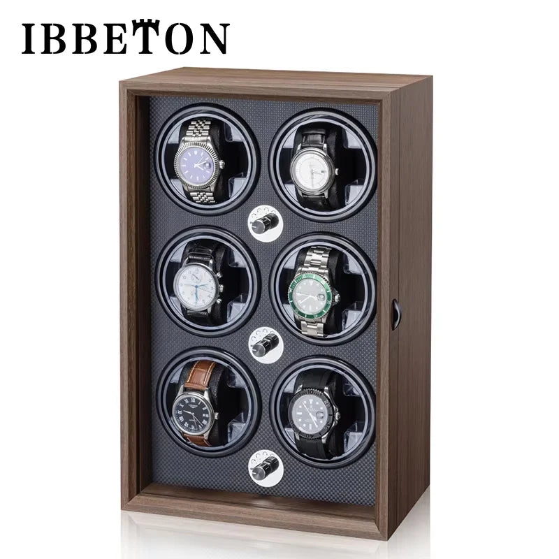 Boite Montre Bois Noyer Remontoir Automatique