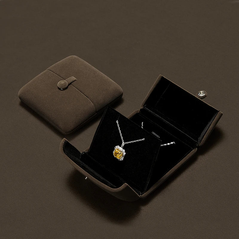 Boîte Bijoux Velours Café Cadeau