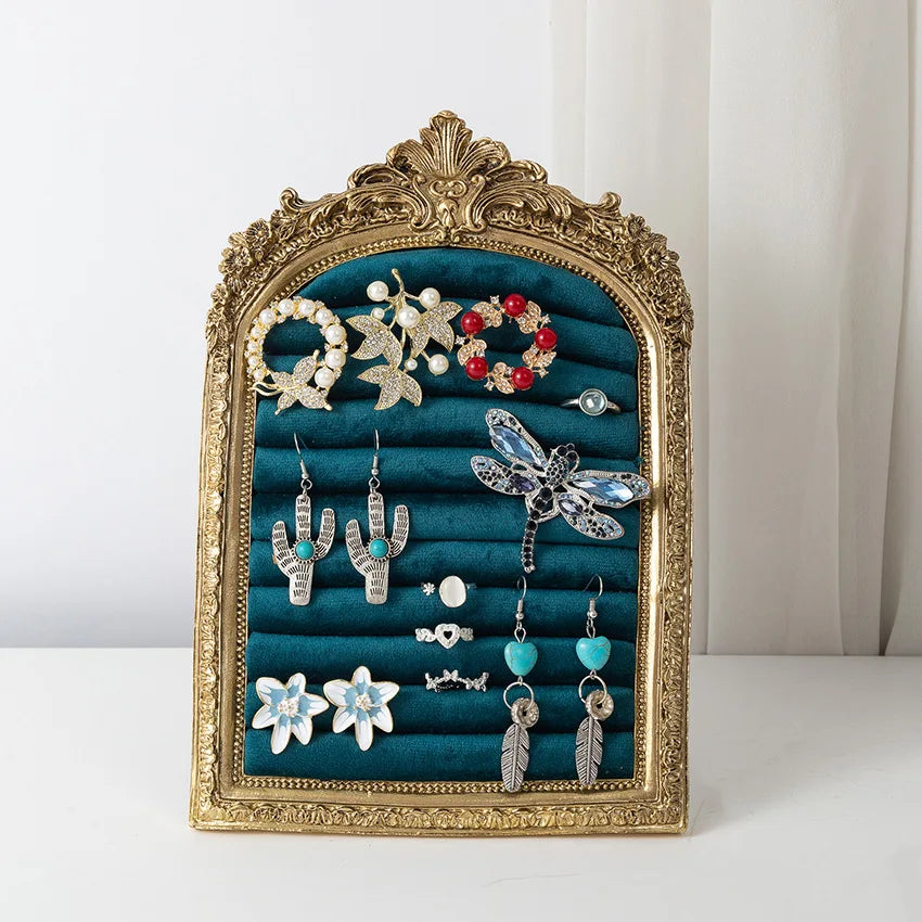 Porte Bijoux Cadre Bois Sculpté Vitrine Originale
