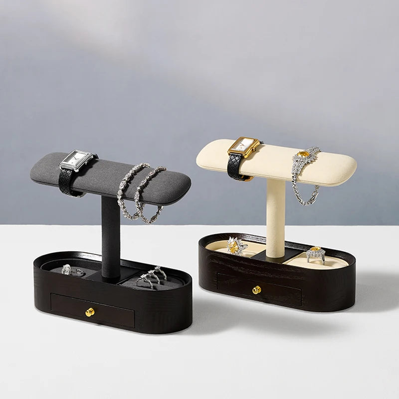 Présentoir Montre Bois Noyer Support T