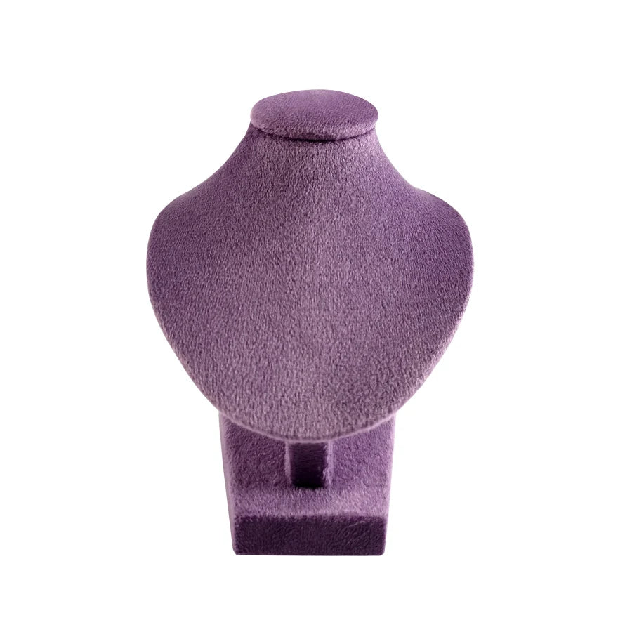 Présentoir Collier Buste Velours Plat Compact