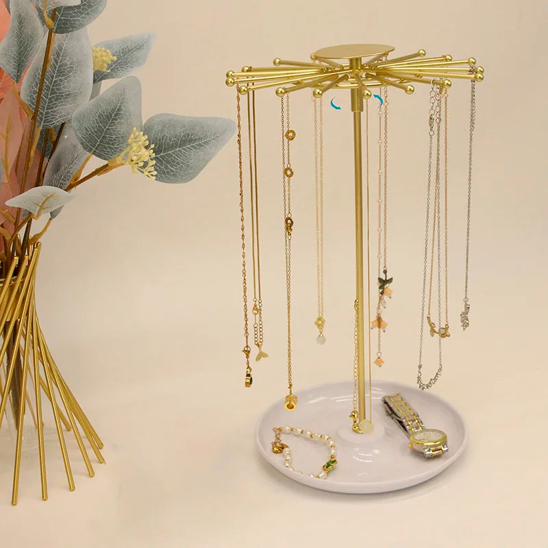 Présentoir Collier Métal Socle Céramique Chic