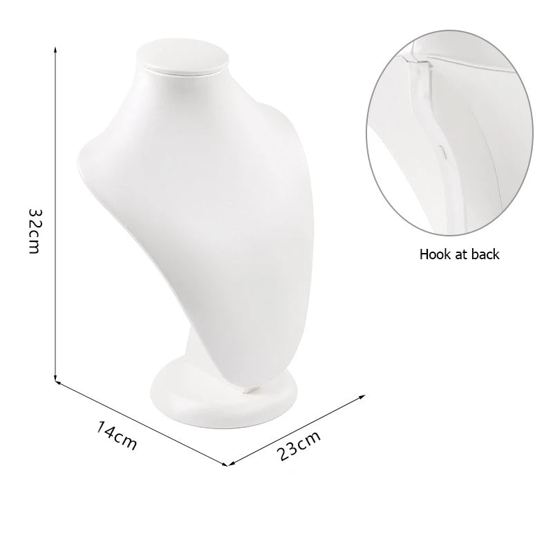 Présentoir Bijoux Cuir Blanc Multifonction