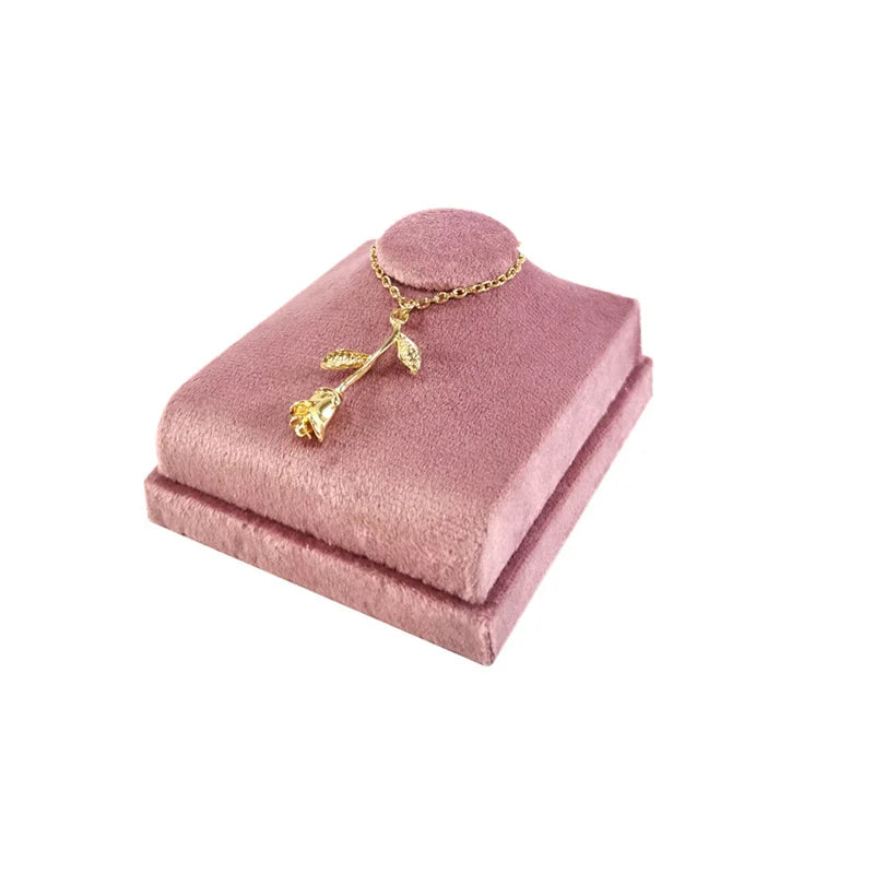 Présentoir Collier Velours Plat Luxe