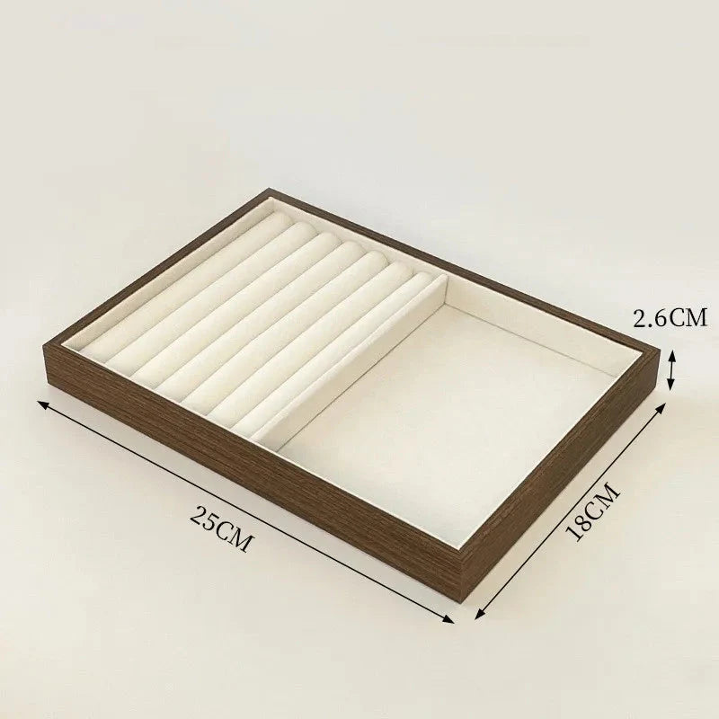 Plateau Bijoux Bois Noyer Multigrilles