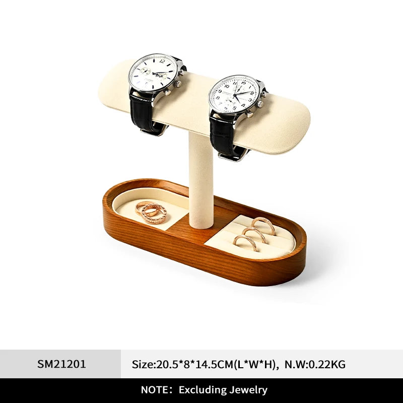 Présentoir Montre Bois Noyer Support T