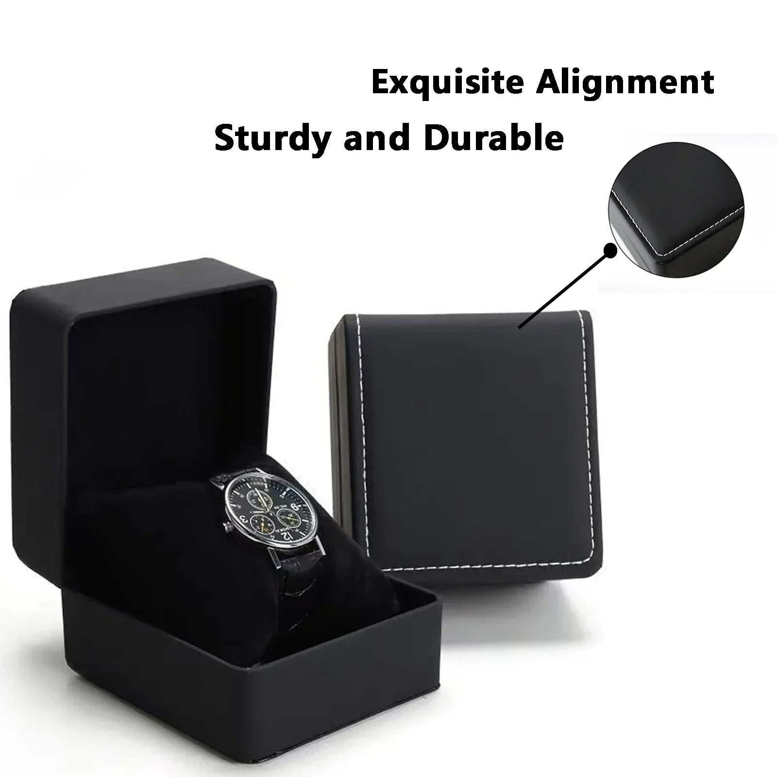Boîte Montre Cuir Premium Coussin Voyage