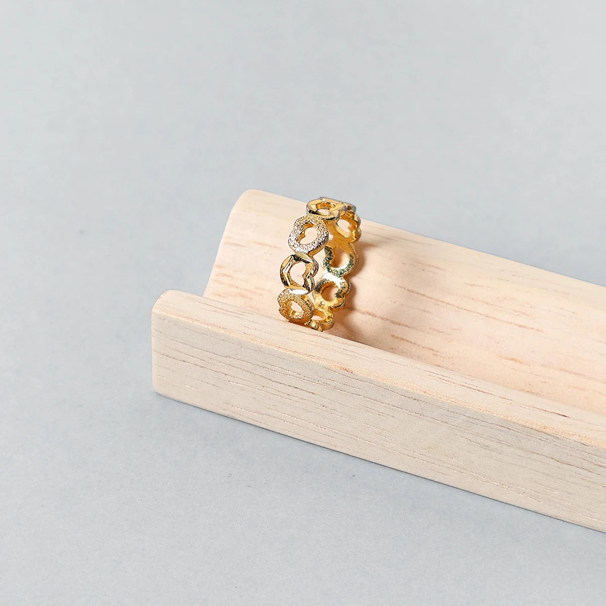 Presentoir Bague Bois Fente V Comptoir