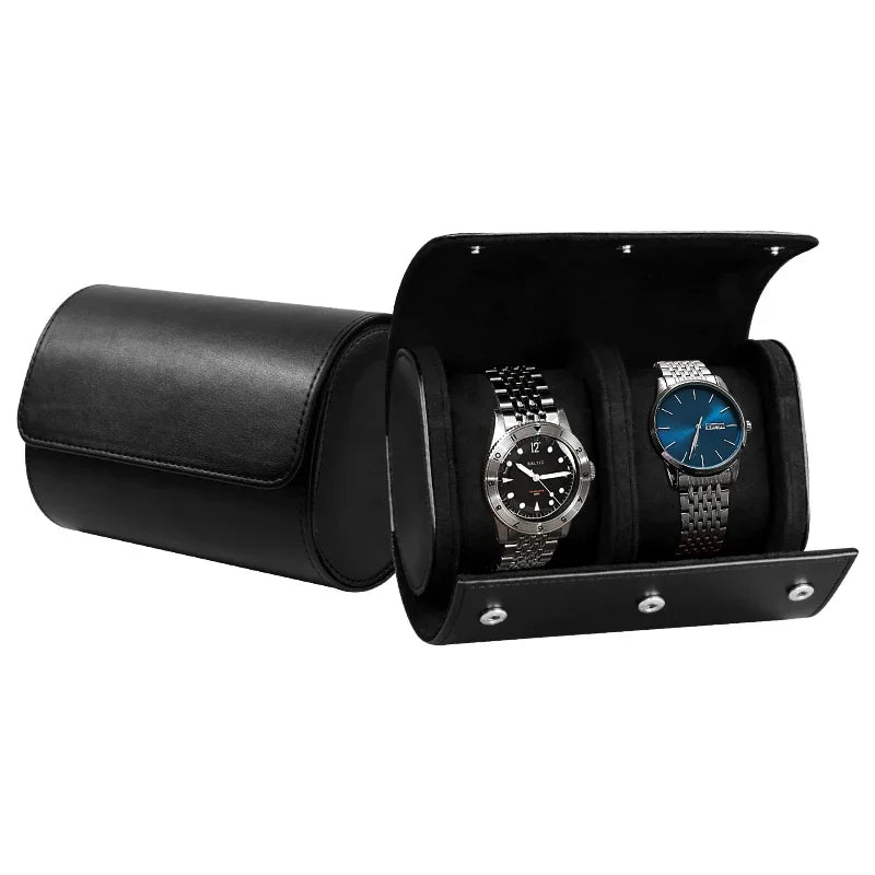 Étui Montre Cuir Rouleau Voyage Luxe