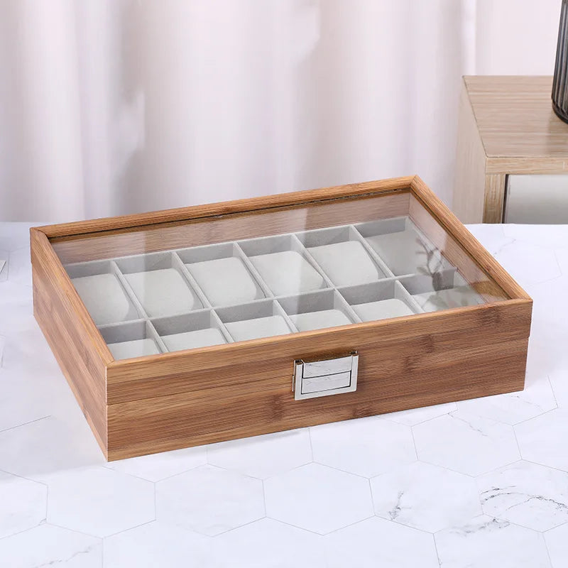 Boite Montre Bois Bambou Écologique Multi Emplacements