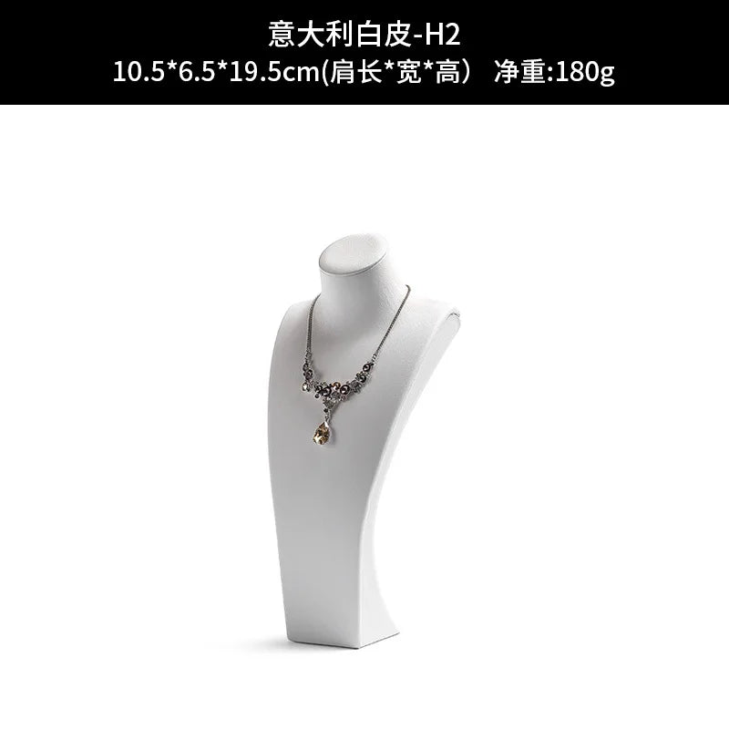 Buste Collier Cuir Premium Modulable Vitrine