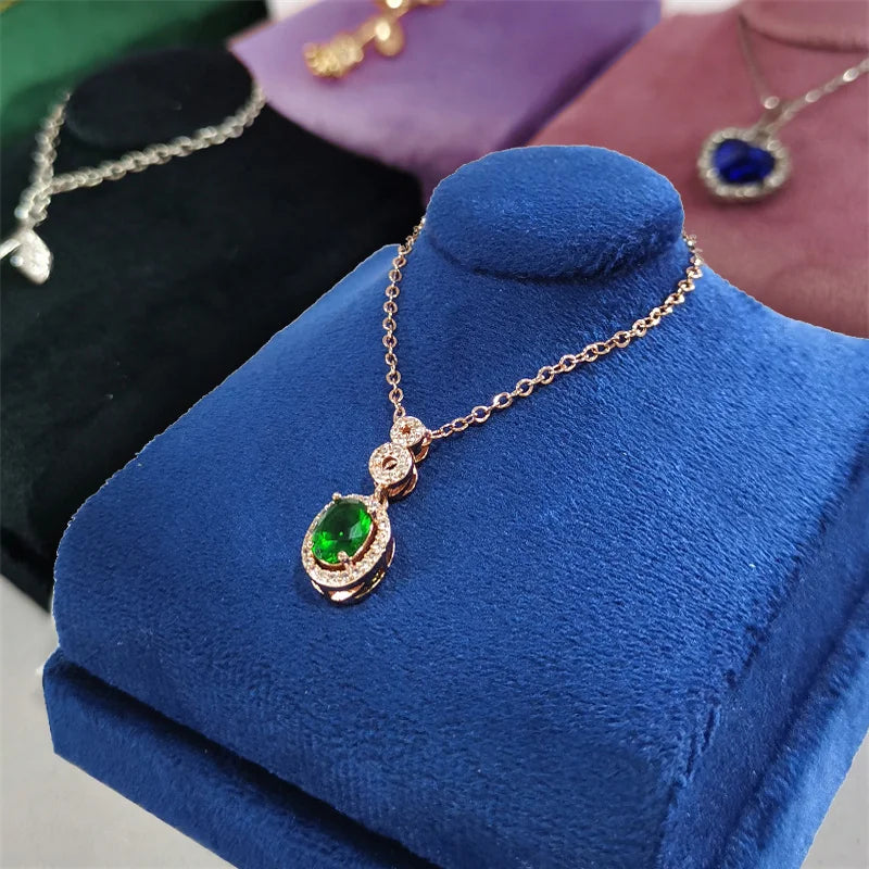 Présentoir Collier Velours Plat Luxe