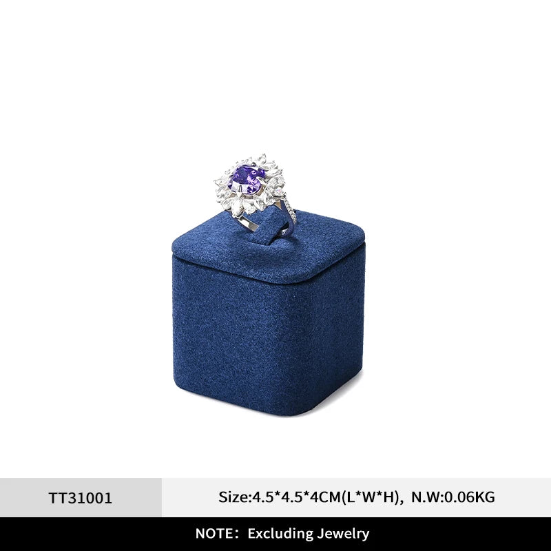 Buste Bijoux Cuir Bleu Modulable Vitrine