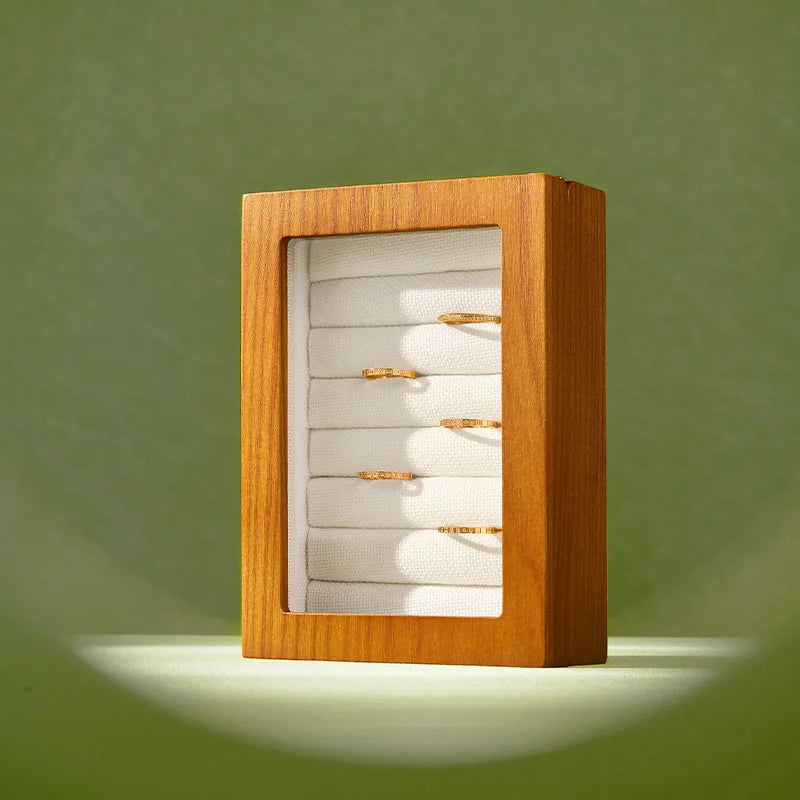 Boite Bijoux Bois Couvercle Acrylique Transparent