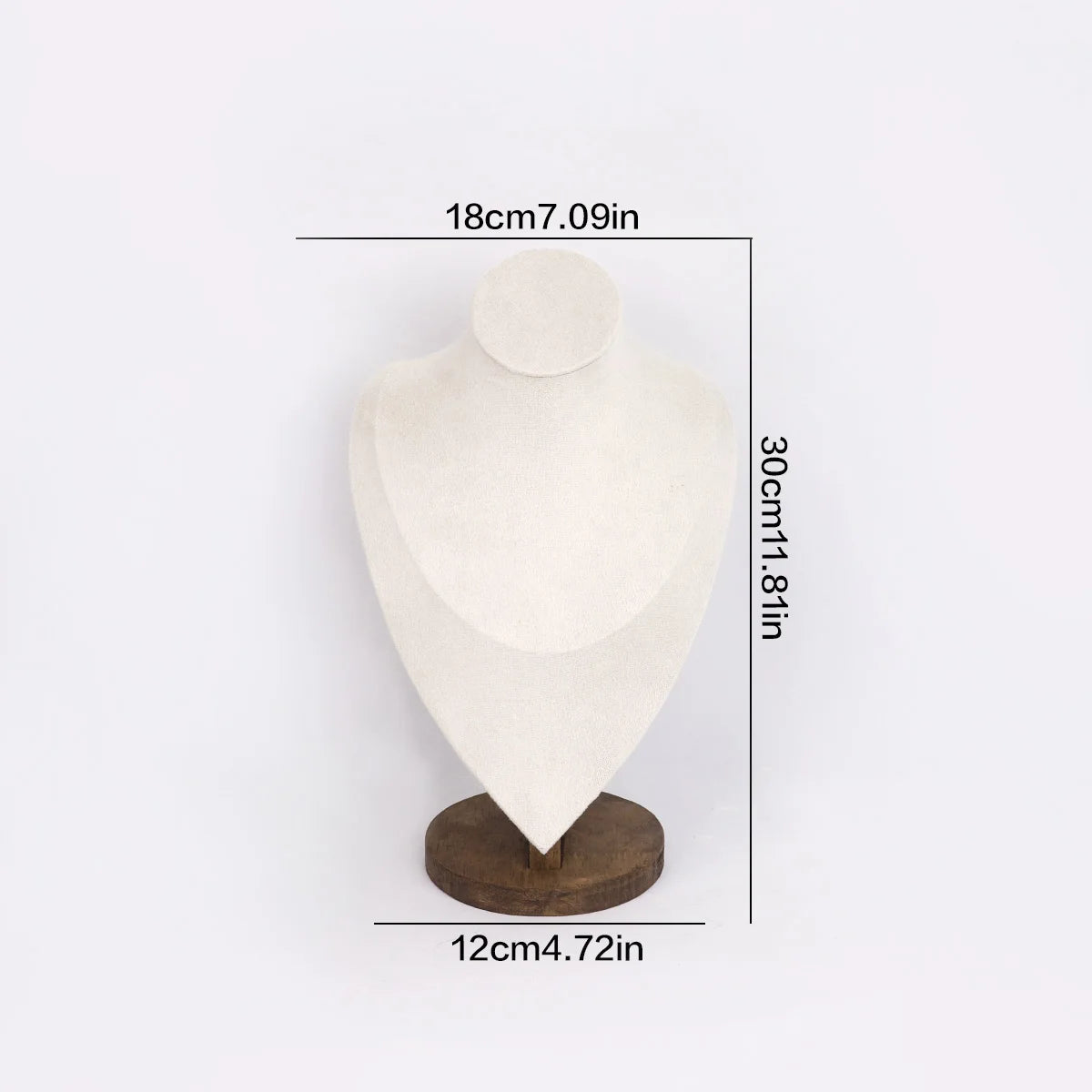 Buste Collier Velours Cuir Mannequin Vitrine