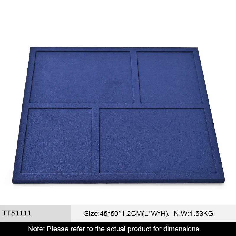 Plateau Bijoux Microfibre Bleu Modulable