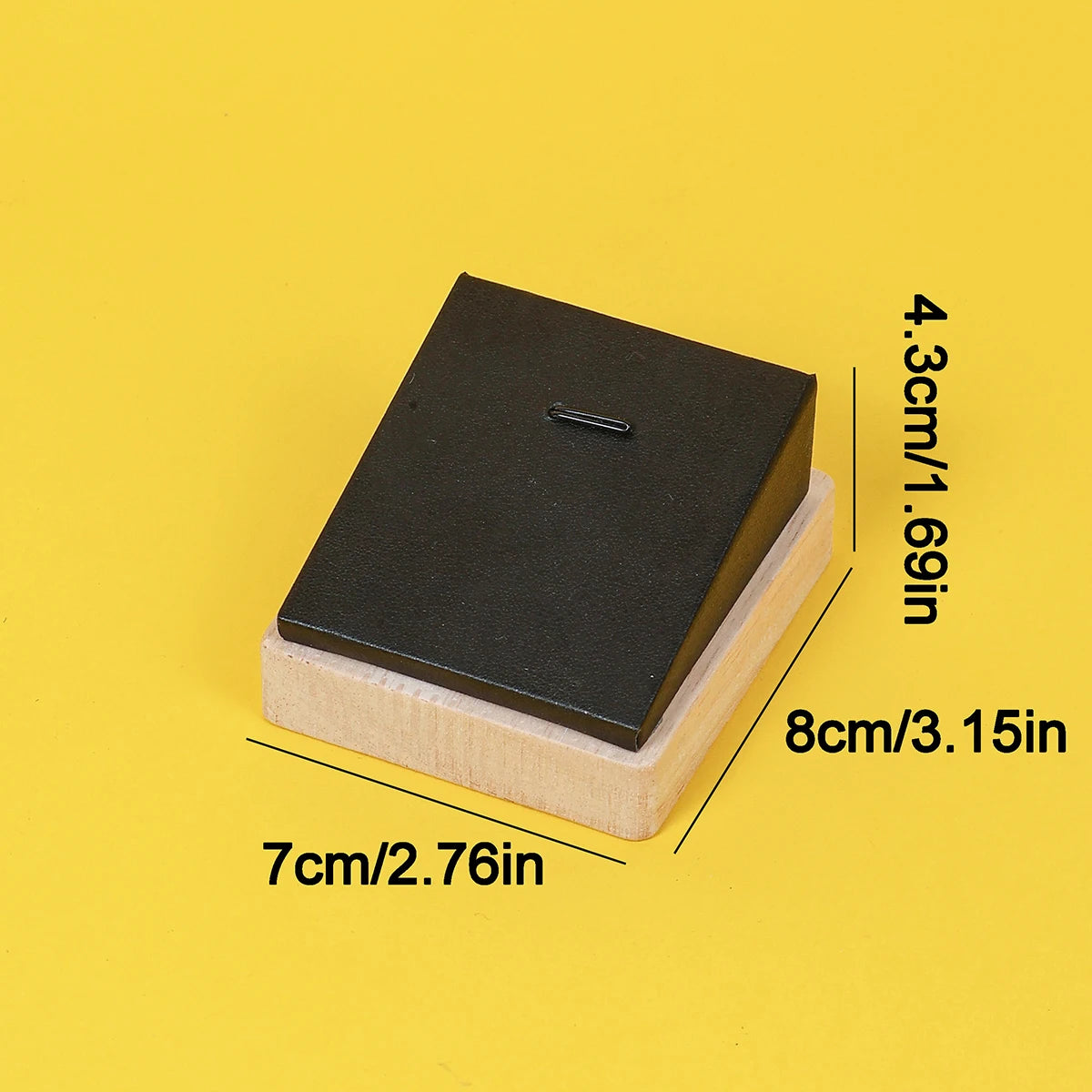 Plateau Bois Velours Collier Pendentif Présentoir Bijoux