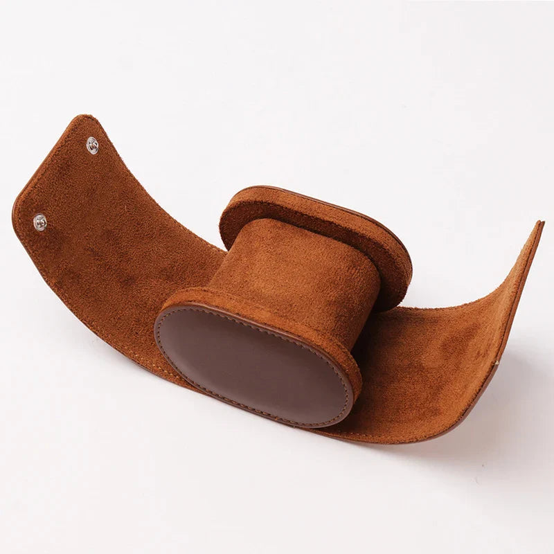 Étui Montre Cuir Vintage Roulé Voyage