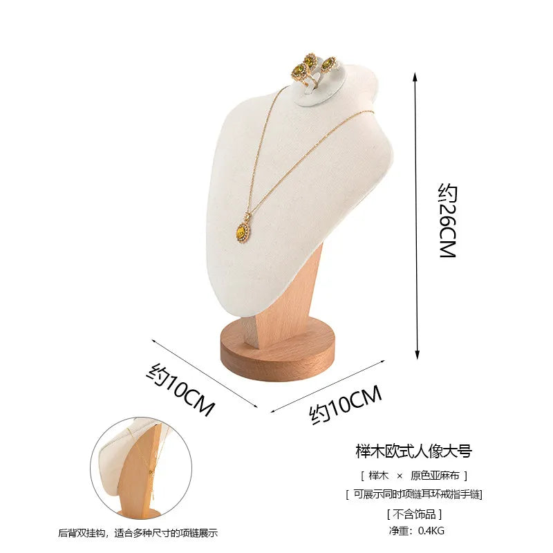 Présentoir Bijoux Bois Noyer Lin Comptoir