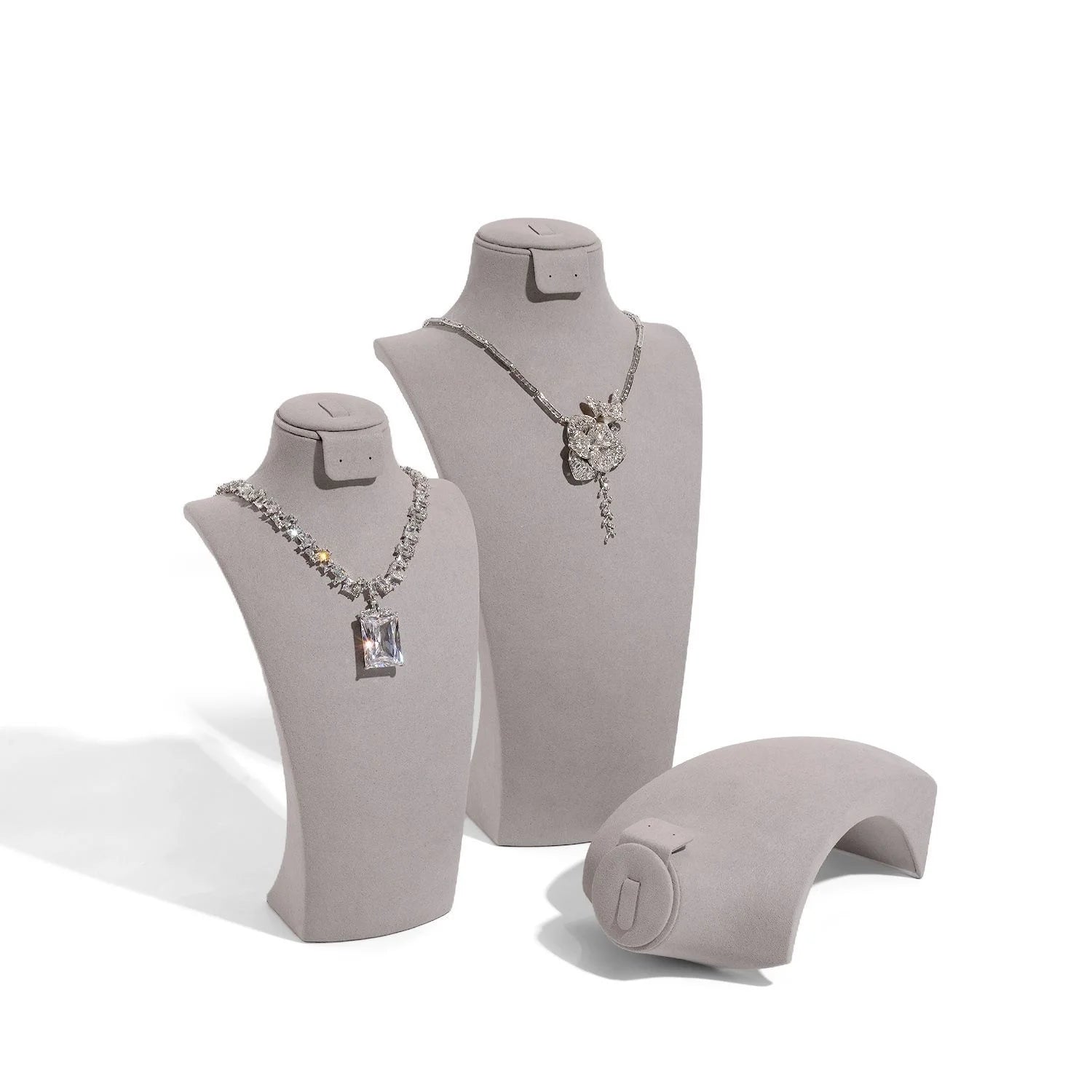 Buste Collier Velours Mannequin Pendentif Vitrine